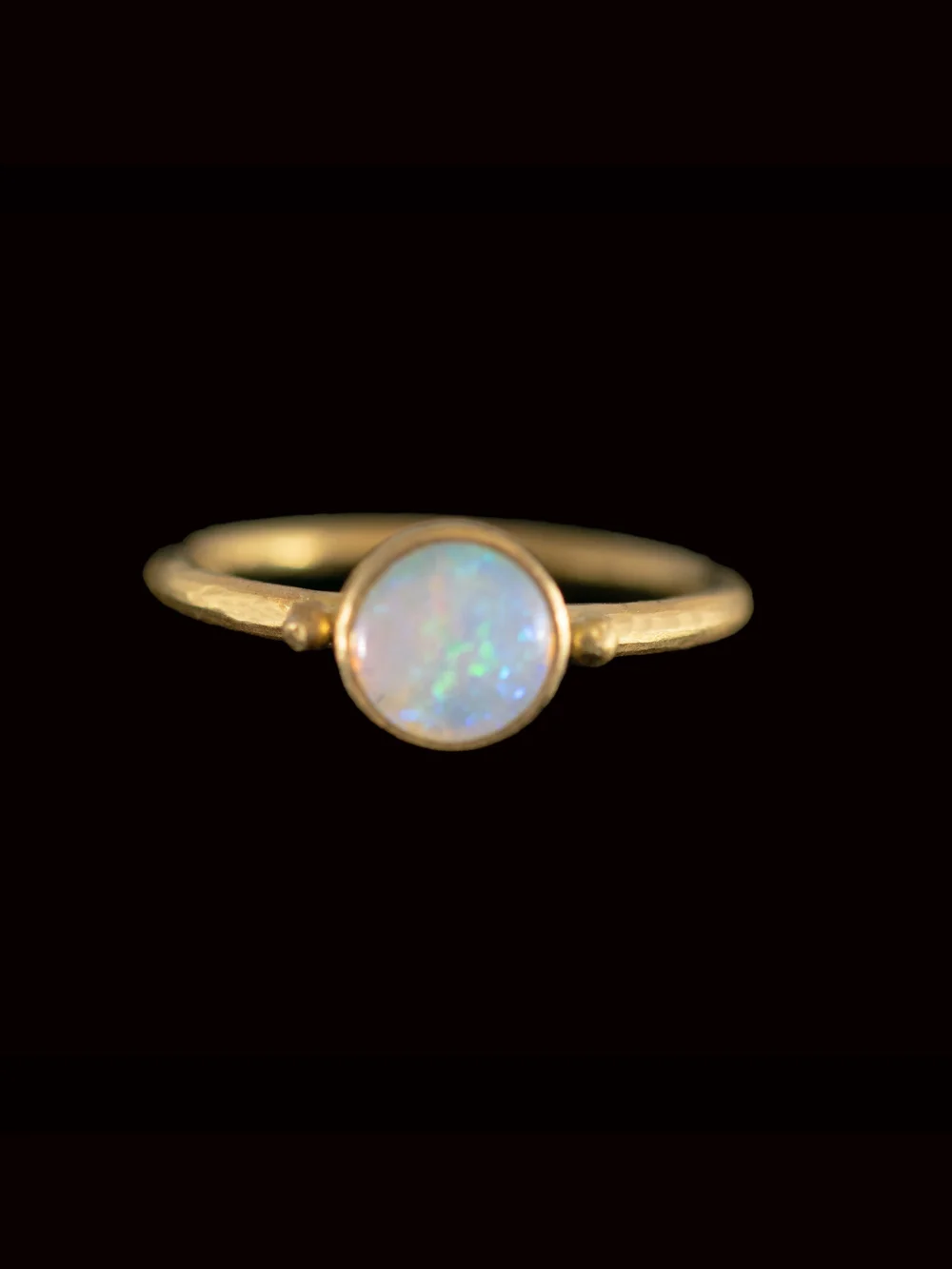 Small Opal Gold Ring