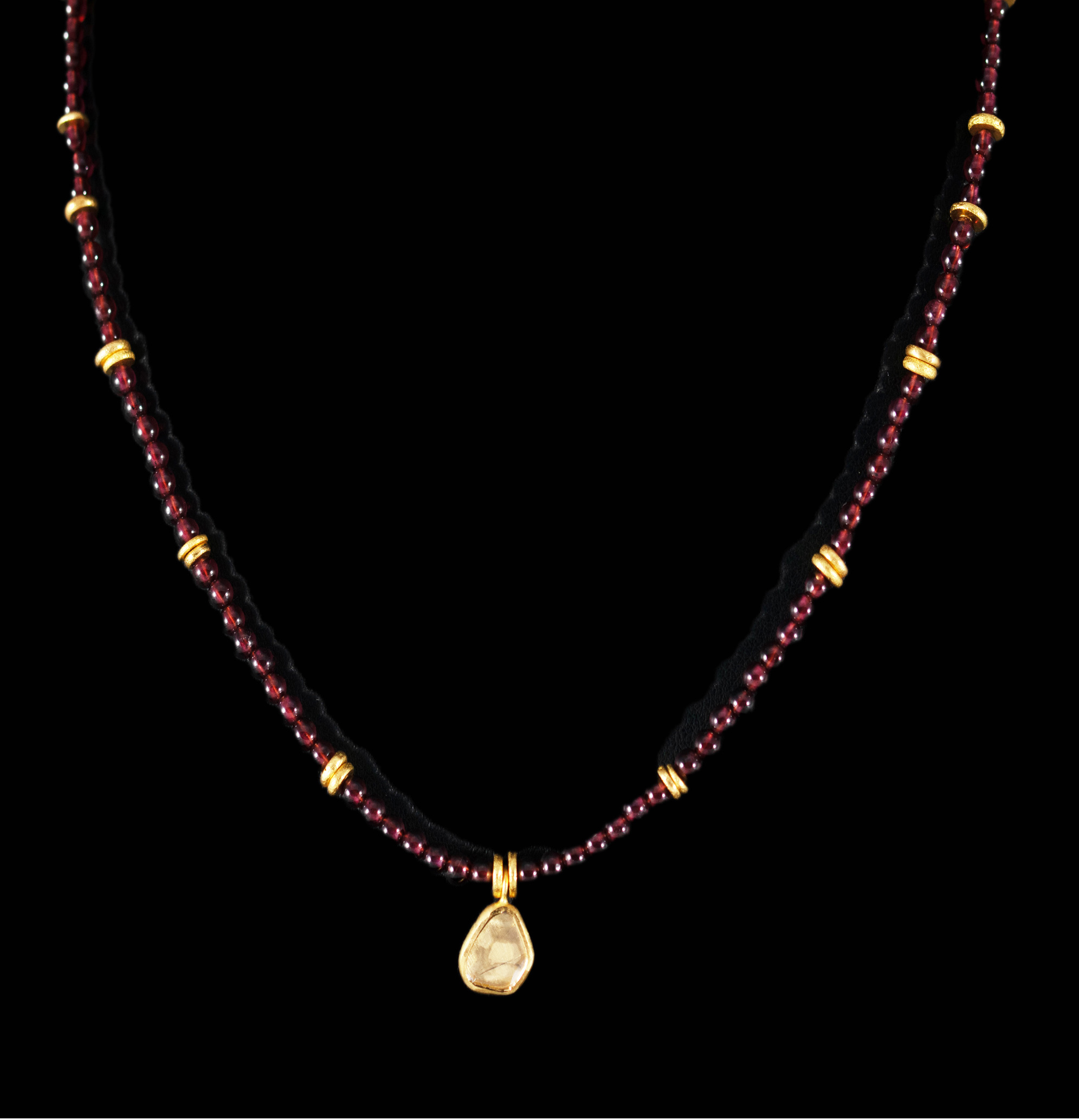 Indian Garnet & Diamond Necklace
