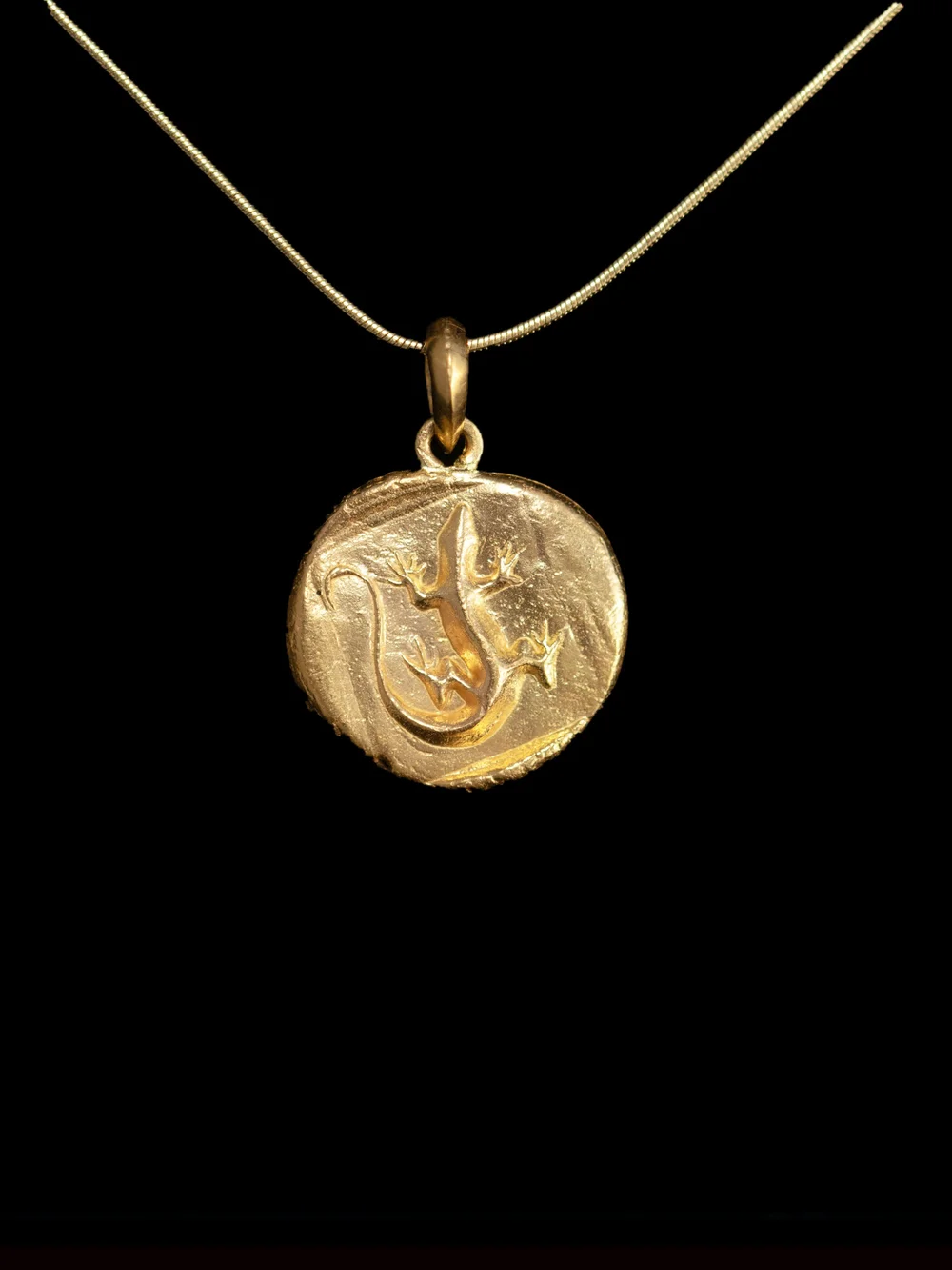 Gold Lizard Pendant