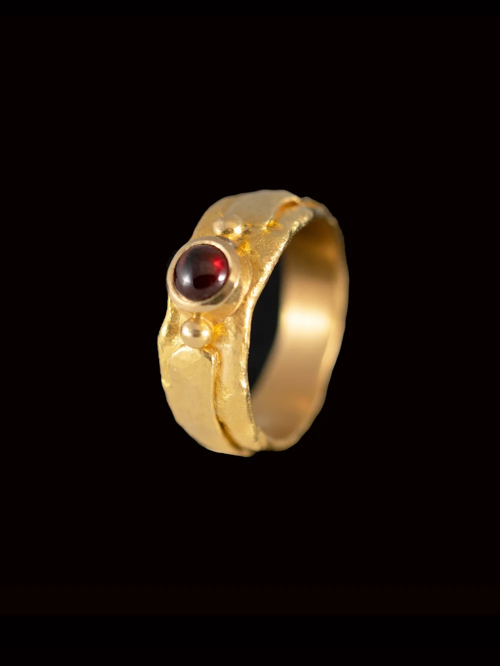 Small Red Garnet Ring
