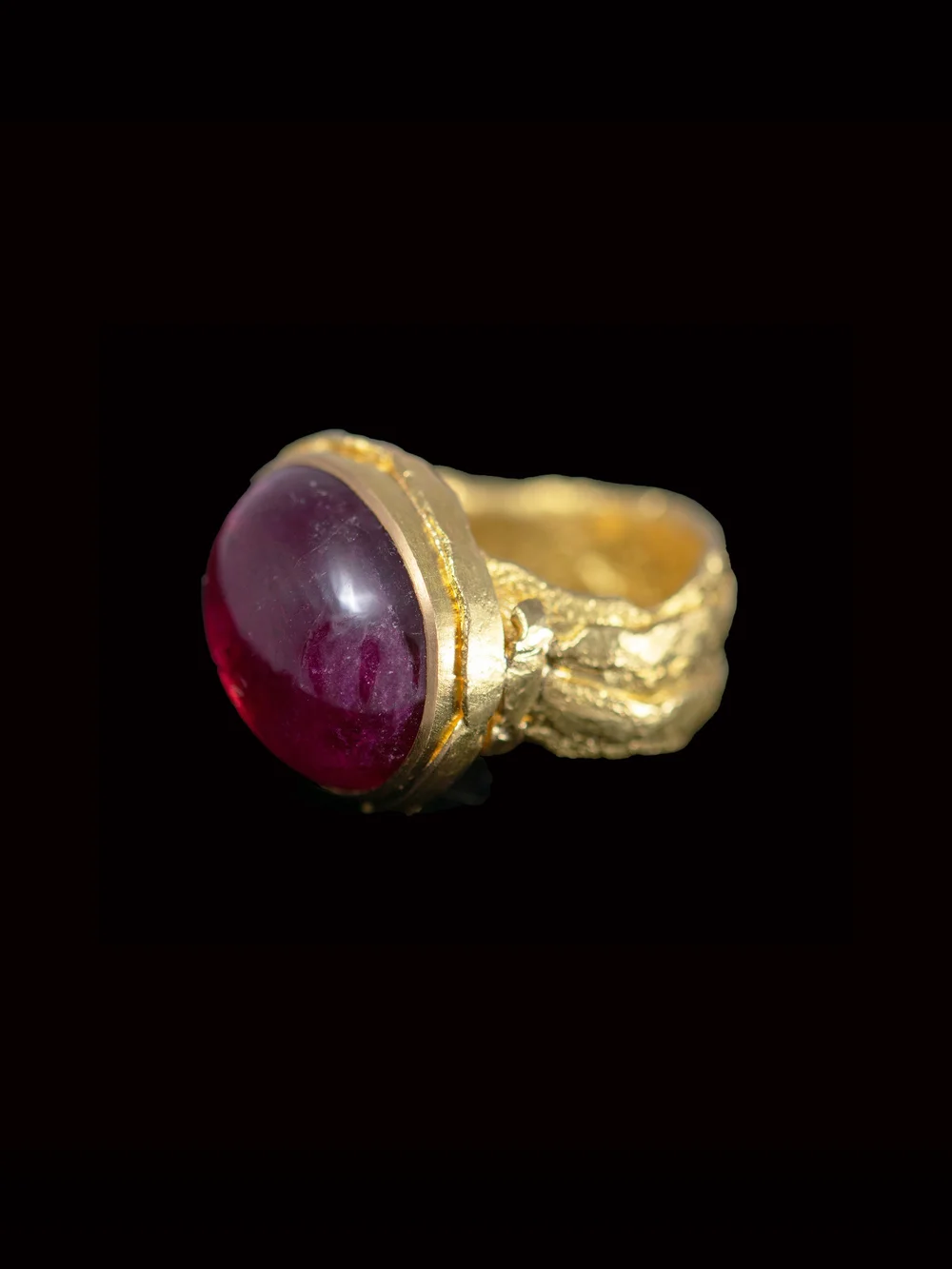 Large Red Tourmaline Ring