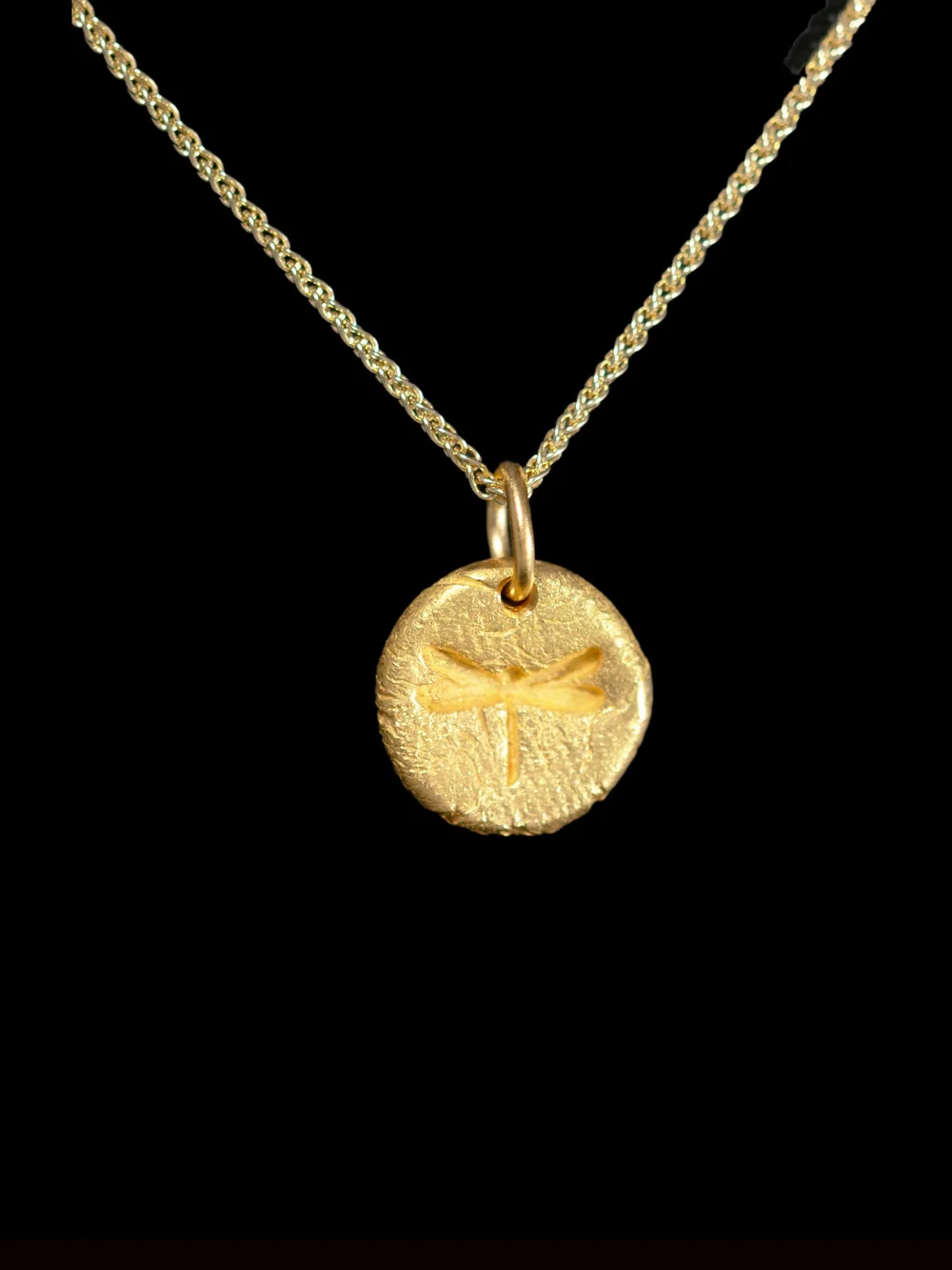 Gold Dragonfly Pendant 