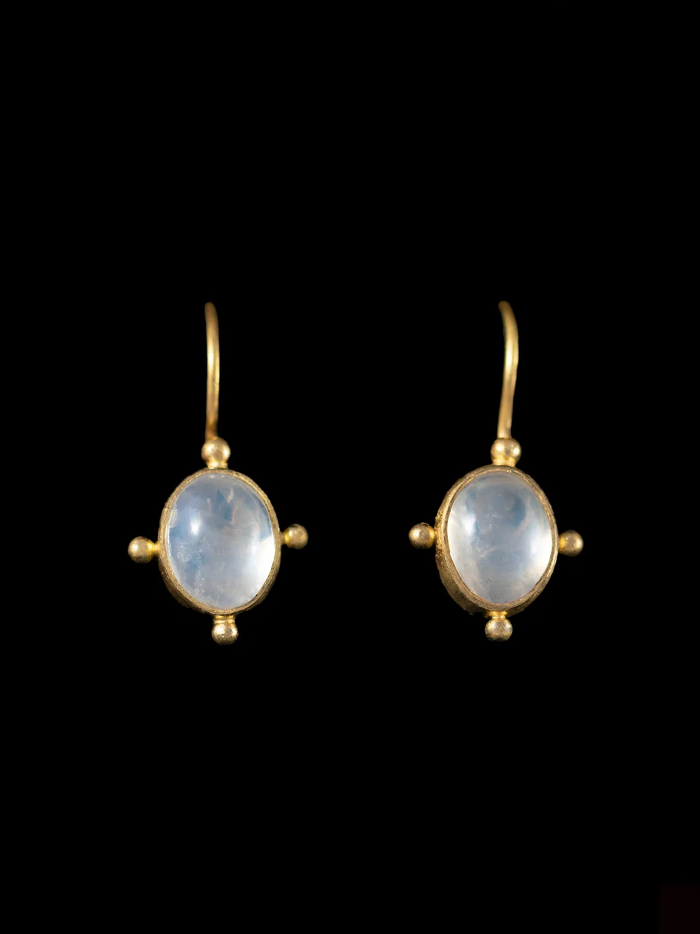 Moonstone Gold Earrings