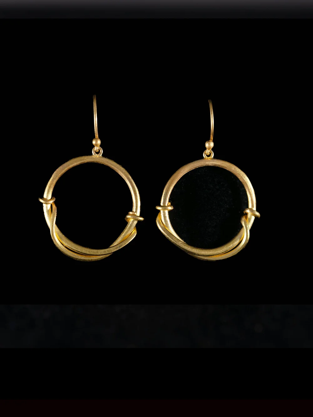 22ct Gold Vine Twist Earrings