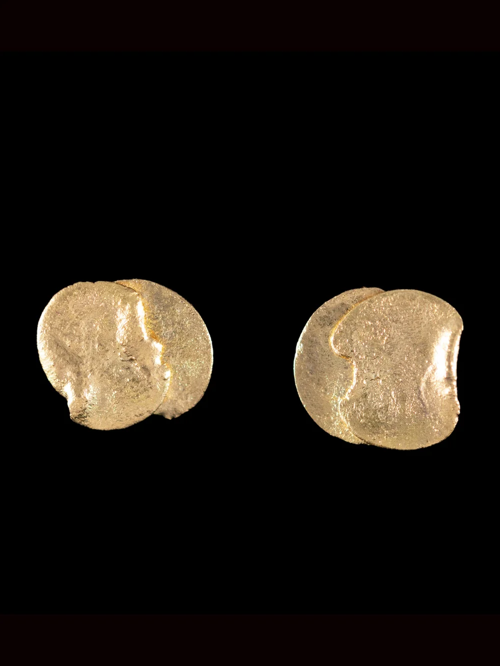 Melted Moon Gold Earrings