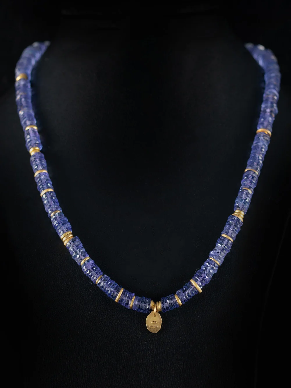 Tanzanite & 22ct Gold Necklace