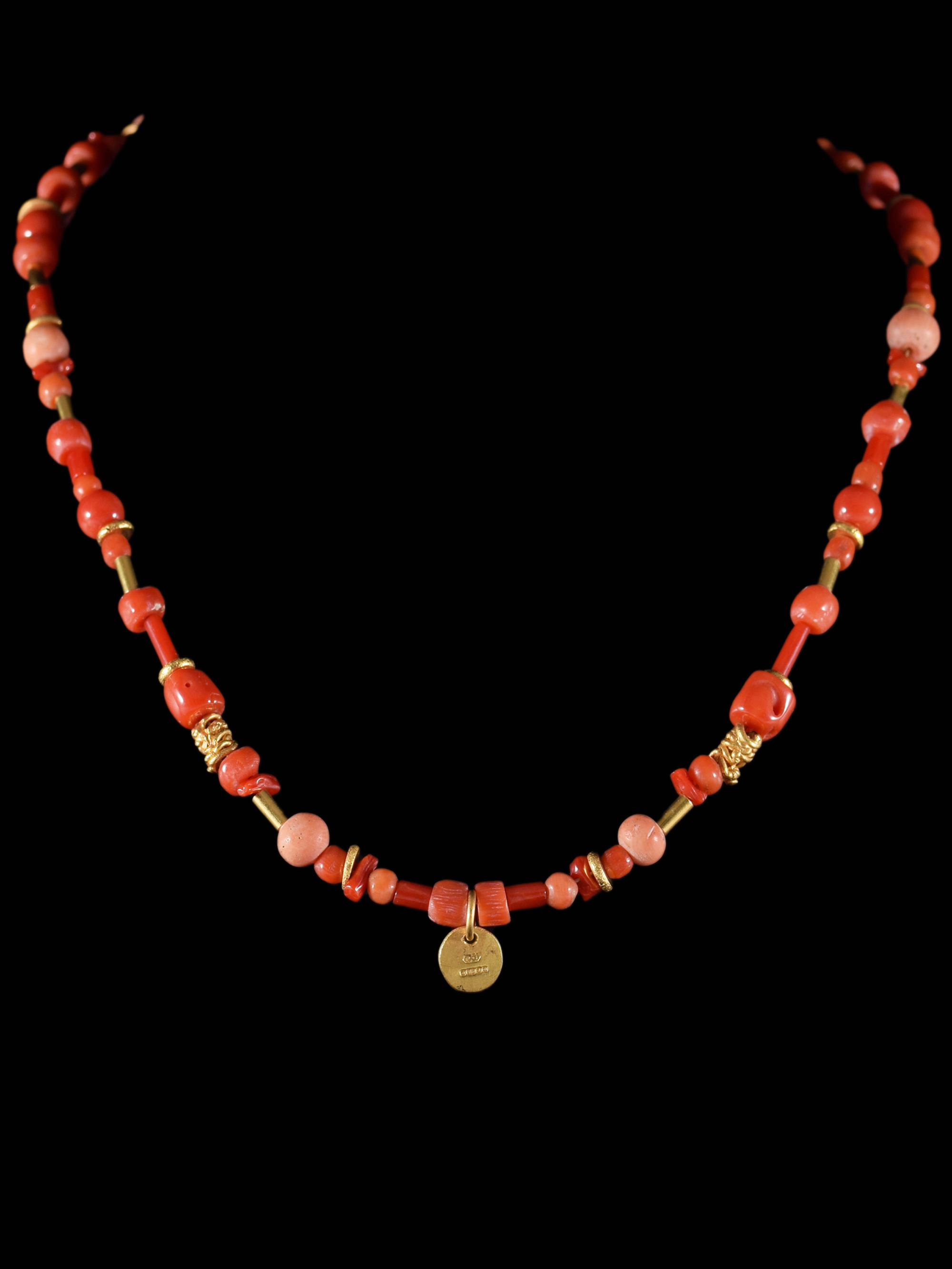 Coral & Gold Necklace