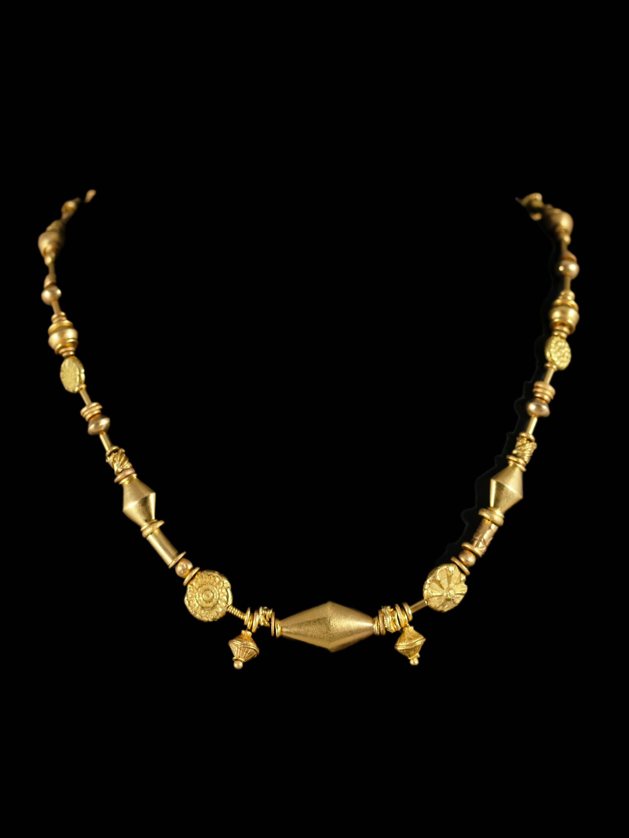 Solid Gold Bead Necklace