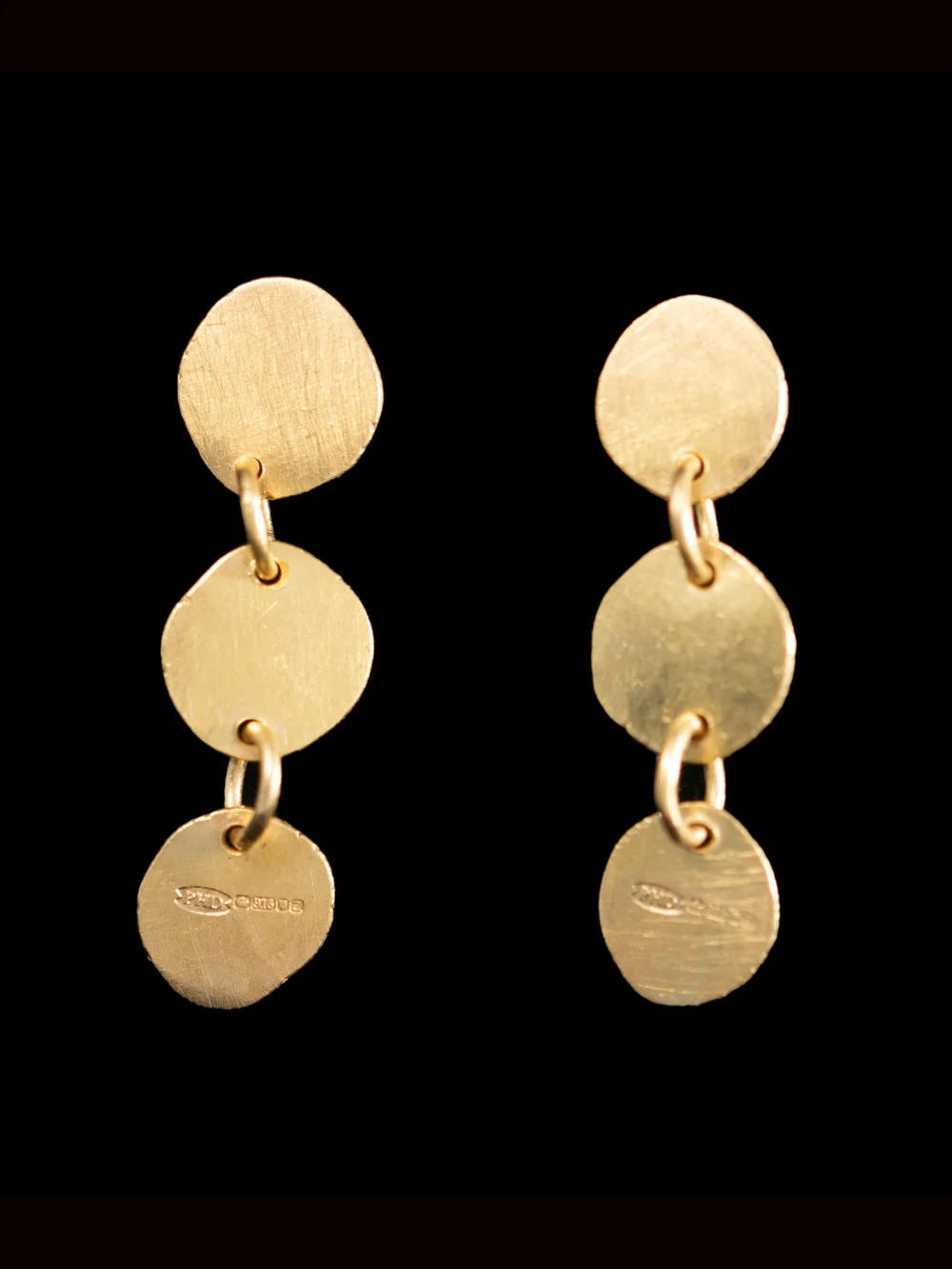 Gold Afghan Disc Earrings