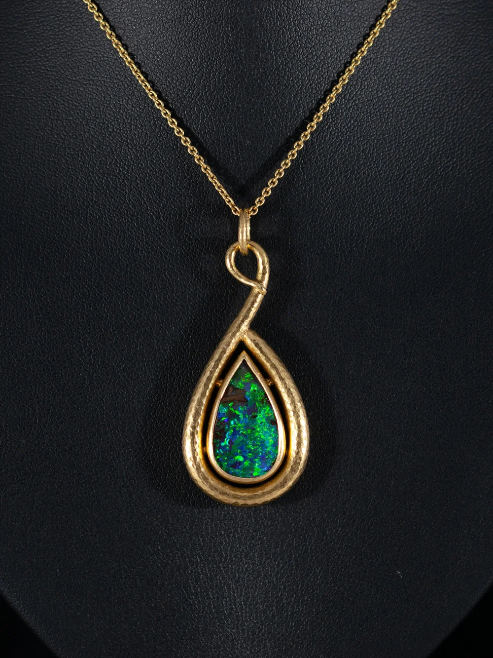 Boulder Opal & 22ct Gold Pendant