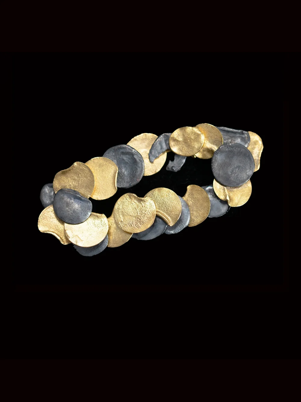 Gold & Silver Flakes Brooch