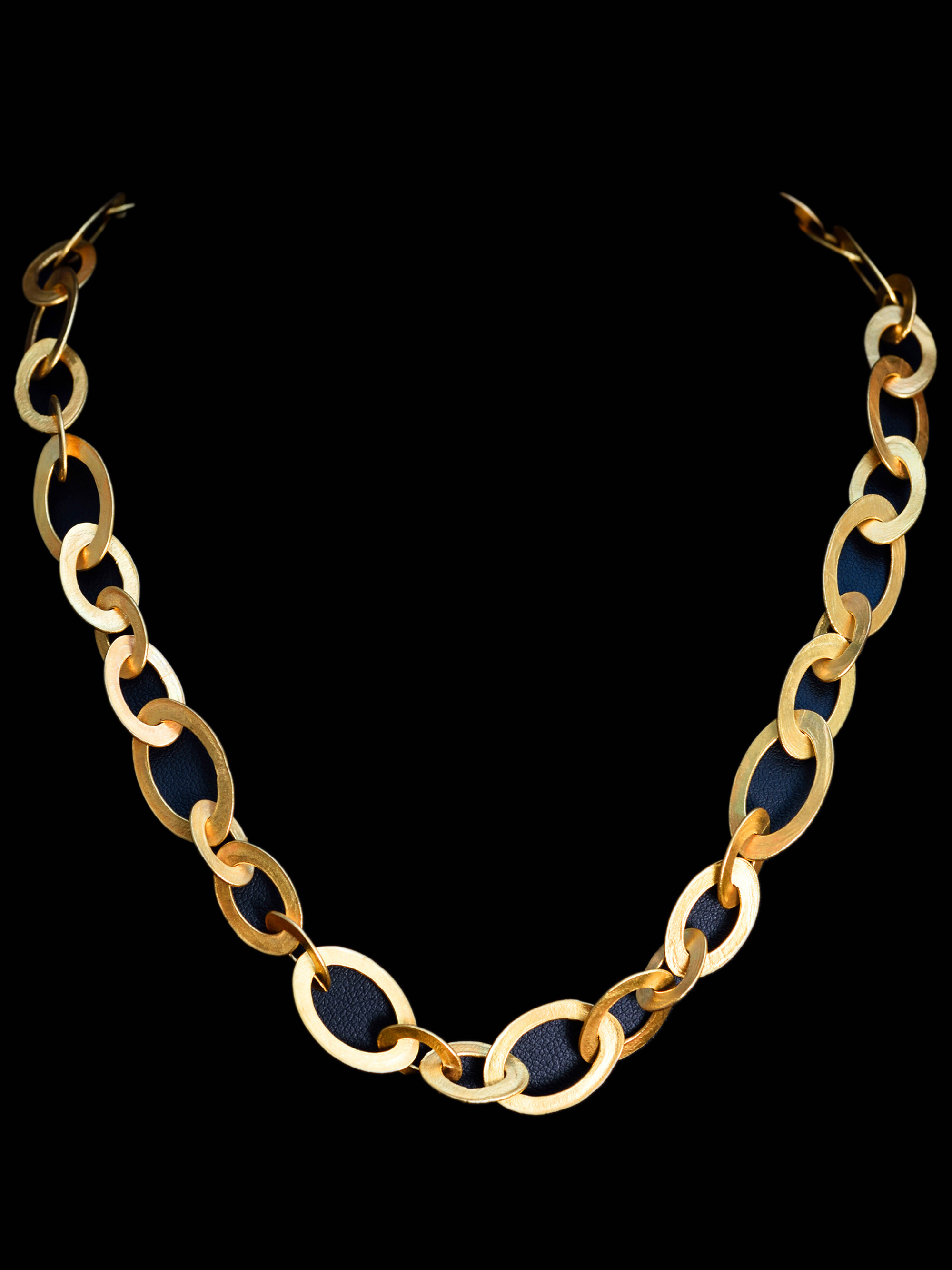 22ct Flat Gold Link Necklace