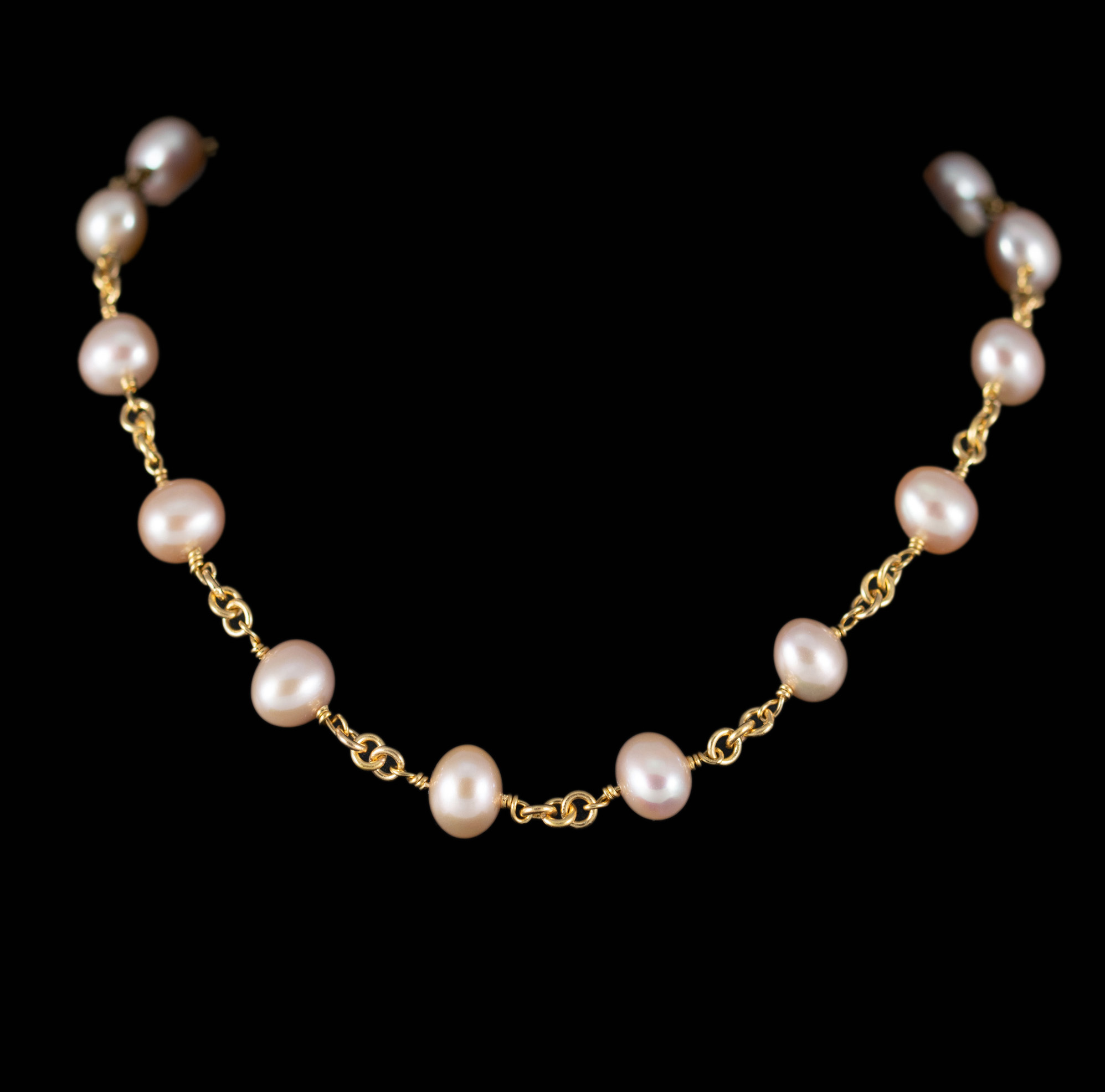 Pale Pink Pearl Necklace