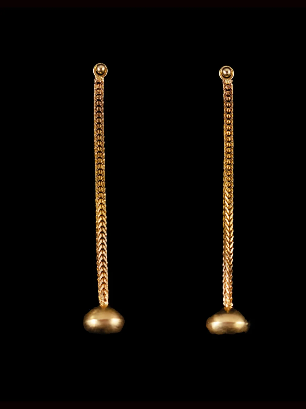 22ct Gold Chain & Bead Earrings
